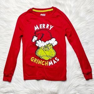 The Grinch Long Sleeve Pajama Shirt Red and Green Size 10